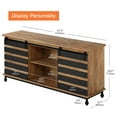 thumbnail image 6 of WAMPAT Farmhouse TV Stand Sliding Barn Door Entertainment Center for TV up to 65", Brown&Black, 6 of 6