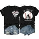 thumbnail image 1 of Camisetas de Manga Corta para Mujeres Beisbol Amor Doble Cara Impresión Cuello Redondo Camiseta, Top de Verano Casual, 1 of 3