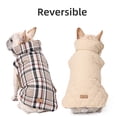 thumbnail image 4 of Duuclume Dog Plaid Coat,Reversible Dog Coat Pet Cold Weather Winter Outdoor Jackets (Blue/L), 4 of 6