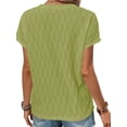 thumbnail image 3 of STARVNC Women Printed Crew Neck Short Sleeve Twisted Split Hem T-Shirt, 3 of 4