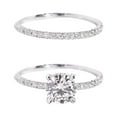 thumbnail image 2 of Bradem Rings Clearance! Micro Set with Diamonds Romantic Couple Ring Ring to Send Girlfriend Gift, Silver, 11 Lady Ring Clearance Sale, 1× Ring, 2 of 3