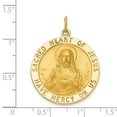 thumbnail image 3 of FB Jewels 14K Yellow Gold Sacred Heart of Jesus Medal Pendant, 3 of 4