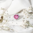 thumbnail image 6 of Rosec Jewels Lab Grown Pink Sapphire Heart Engagement Ring - 5.6 Carat - Pink Sapphire Diamond Ring - AAAA Grade Certified, 10K White Gold, US 6.00, 6 of 9