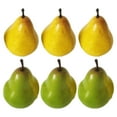thumbnail image 2 of Zcyifa fake pear 6Pcs Pear Models Lifelike Simulation Pear Decors Artificial Pear Household Fruit Models for Shop, 2 of 11