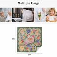 thumbnail image 5 of Green Boho Flower Cloth Napkins, Spring Watercolor Country Floral Plant Washable and Reusable Dinner Napkins Set of 2, Table Napkin for Kitchen Party Birthday Wedding Hotel Housewarming 20"x20", 5 of 9
