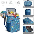 thumbnail image 5 of Travel Cooler Bag - Blue Cartoon Dinosaurs Clouds Stars Pattern Camping Beer Cooler Backpack with Bottle Opener- Waterproof Insulated Picnic Backpacks - Cooler Bag for Beach, 5 of 6