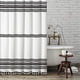 thumbnail image 1 of Seasonwood Cortina De Ducha Blanca Cortina De Ducha De Tela Con Borlas Cortina De Ducha De 84 Pulgadas Para Decoración De Baño 72 X 84 Blanco Y Negro, 1 of 5