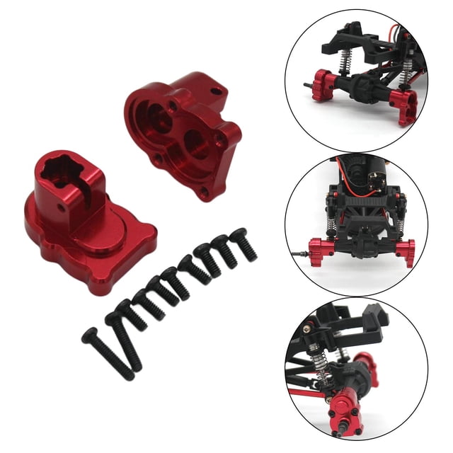 2x Repuestos de asiento trasero en escala 1:24 para vehículos RC - Accesorios indispensables para tu coche personalizado Rojo