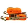 thumbnail image 2 of Tie Down Straps, Safe Orange Ratchet Strap With Double J Hook For Trailer, 2 of 8