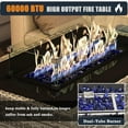 thumbnail image 3 of 44 Inch Propane Gas Fire Pits Table for Outside Patio, 60000 BTU Rectangular Outdoor Wicker Rattan Fire Pit with Glass Wind Guard, 3 of 7
