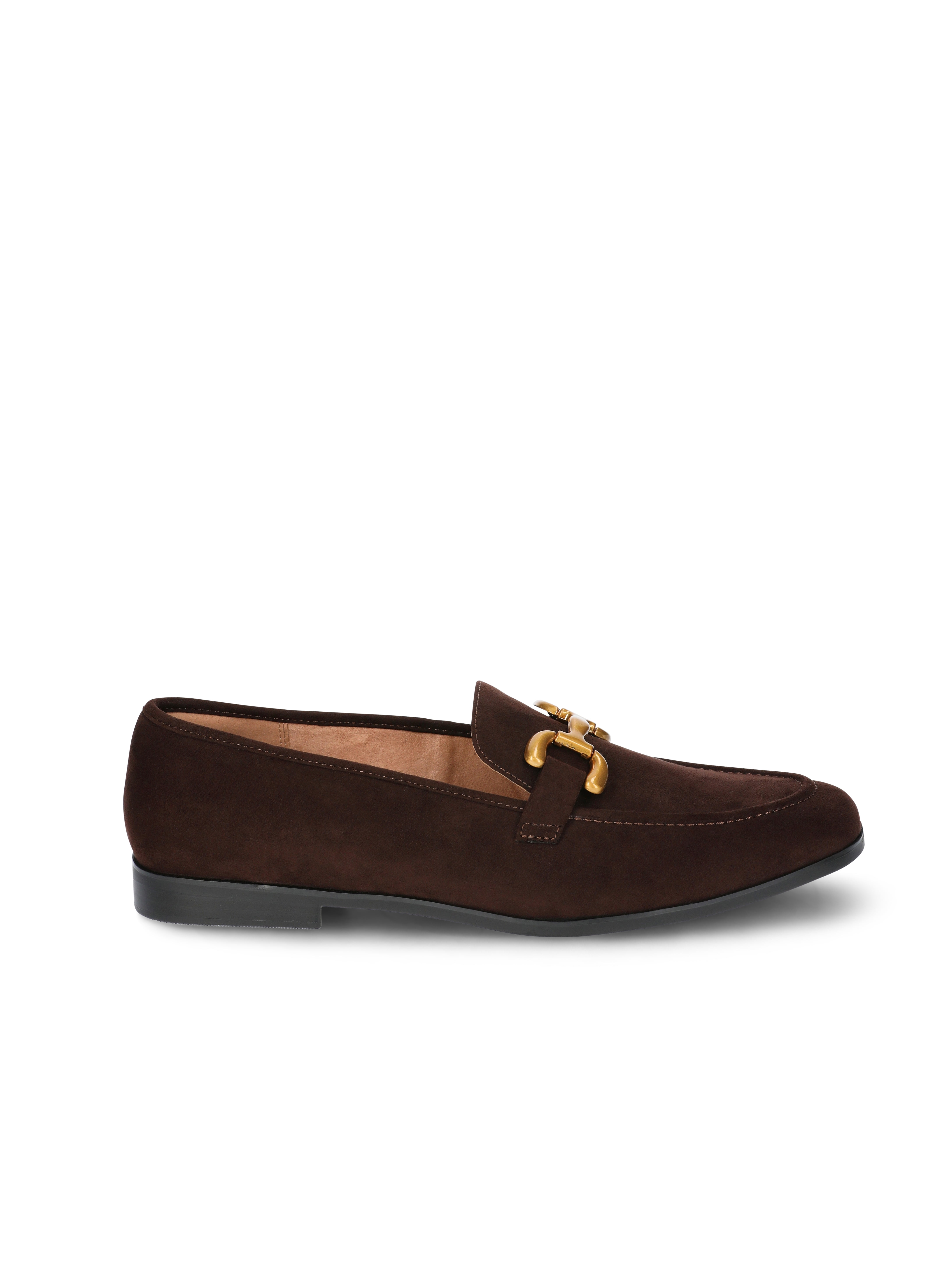 Time and Tru Women's Faux Leather Buckle Loafers