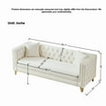 thumbnail image 5 of Newest 80"Velvet Sofa,3 Seater Deep Seat Sofa,Modern Sofa with Button Nailhead,Square Arm Couches,Furniture for Living Room,Bedroom,Office(Beige), 5 of 9