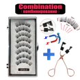 thumbnail image 1 of pares de pestañas magnéticas naturales 3D, con 5 pestañas magnéticas hechas a mano, pestañas postizas magnéticas reutilizables, compatible con envío directo Deng Xun unisex, 1 of 2