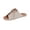Beige Slippers for Women, variant on Hopeusnice Slippers for Women Non-Slip PU Materials Summer Shoes Soft Breathable Open Toe Flat Heel Trendy Women's Slippers Roman Boho Style Shoes for Beach Lightweight Walking Shoes Army Green 37