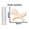 thumbnail image 2 of Unfinished Wood Cute Horse Shape - Craft - up to 46" DIY 42" / 3/4", 2 of 3