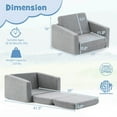 thumbnail image 3 of GVN 2-in-1 Toddler Fold out Couch, Bedroom Chair for Kids, 3 of 8