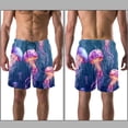 thumbnail image 3 of luoweisi Men's Beach Shorts Quick Dry Swim Trunks with Mesh Lining Colorful Jellyfish XL, 3 of 5