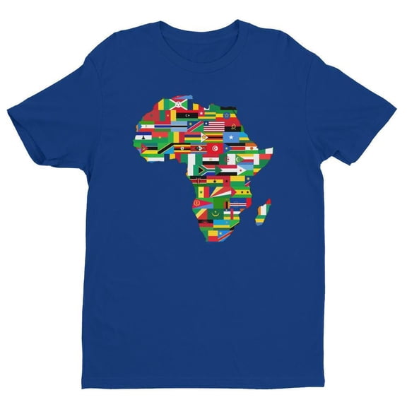 African Flags Short sleeve fitted unisex t-shirt