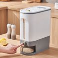 thumbnail image 3 of Flmtop Rice Dispenser with Measuring Cup Large Capacity Clear Visible Airtight Flour Beans Cereal Grains Food Storage Container Kitchen Supplies, 3 of 11
