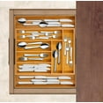thumbnail image 3 of Emeril Lagasse Expandable Bamboo Drawer Organizer – Adjustable 6-8 Compartments, Kitchen Drawer Organizer for Utensils, Silverware & More – Durable Bamboo, 12.9” to 19.7” Expandable Design, 3 of 4