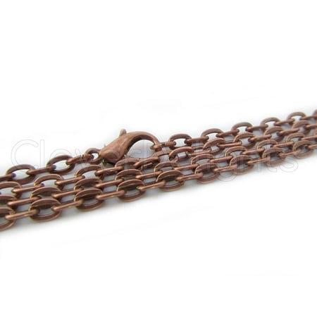 - 10 Pack - CleverDelights Cable Chain Necklaces - 24
