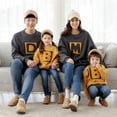 thumbnail image 2 of Family Pullover Sweatshirt Tops Long Sleeve Round Neck Casual Shirt Alphabet Embroidery Mommy Daddy and Me Family Matching Clothes Outfits, 2 of 7