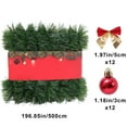 thumbnail image 3 of Twfbrm 16.4FT Christmas Garland with 12PCS Bow and Christmas Ball Decoration Rattan Event Scene Christmas Ornaments Christmas Tree Decorations Supplies Holiday Decoration Green, 3 of 6