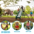 thumbnail image 6 of Lifetime Kid's Outdoor Climb & Slide Swing Set with Belt Swings and Trapeze Bar (91142), 6 of 12