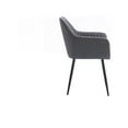 thumbnail image 5 of Mainstays Dining Chair in Dark Grey Linen with Black Legs, 2 Pack, 5 of 7