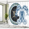 thumbnail image 5 of Ambesonne Zodiac Shower Curtain, Astrology Gemini, 69"Wx84"L, Multicolor, 5 of 5
