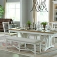 thumbnail image 2 of Bowery Hill Wood White Upholstered Counter Bench 49" Unassembled, 2 of 3
