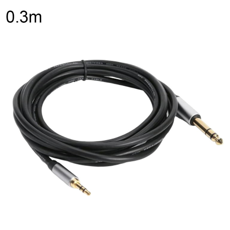 Grofry 3.5mm Male to 6.35mm Male Jack Connector Audio Cable for Amplifier  Loudspeaker,1M,Audio Cable 
