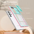 thumbnail image 6 of for Samsung Galaxy S24 Ultra Case, Stylish Slim Crystal Clear PC Back + TPU Silicone Case with Sliding Camera Cover Anti-fingerprint Shockproof Phone Cases for Samsung Galaxy S24 Ultra, Skyblue, 6 of 6