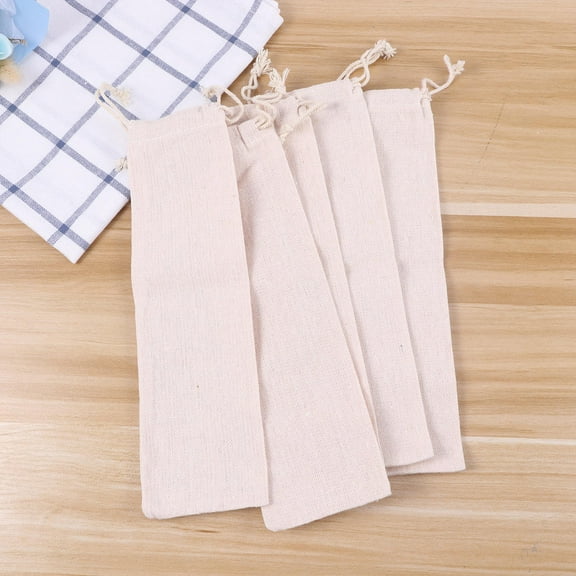 Masteelf  5 Pcs Pouch Straw Carrying Case Storage Bag for Straws Fork