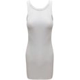 thumbnail image 2 of Robe Mini pour Femmes, Robe Mini Sans Manches Extensible Côtelée Robe Moulante Unie pour Fête Clubs, 2 of 7