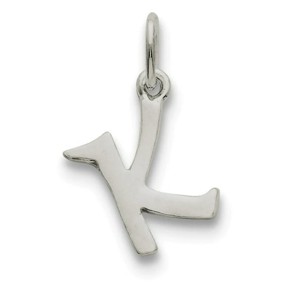 Sterling Silver Initial K Pendant