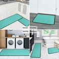thumbnail image 5 of Turquoise Geometric Quatrefoil Pattern Kitchen Rugs Sets Of 2,Anti Fatigue Kitchen Mat Rugs Non Slip Washable,Decorative Kitchen Floor Mats for Kitchen,Sink,Laundry,17"X30"+17"X47", 5 of 7