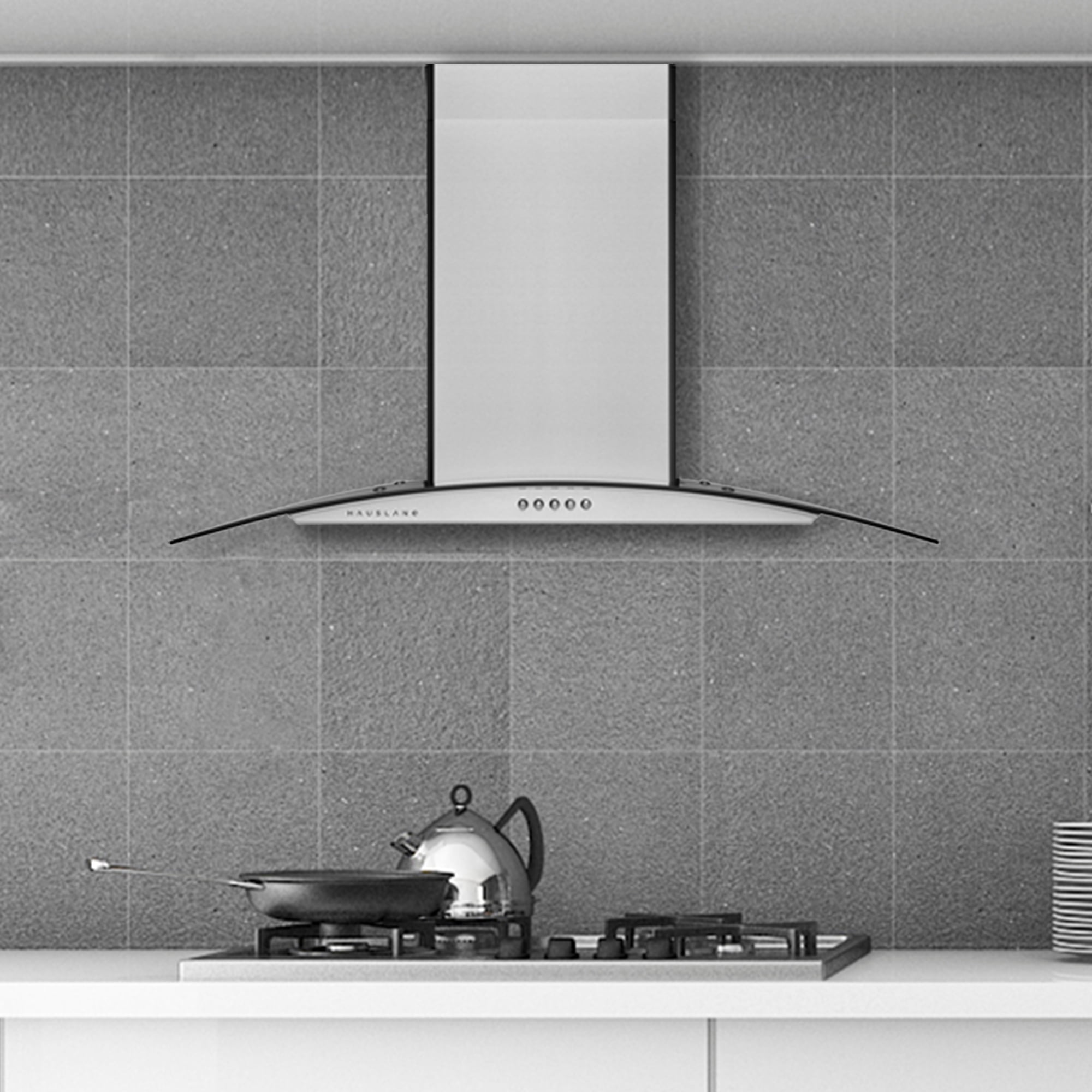 Hauslane WM-600SS-36 36 in. Convertible Wall-Mounted Range Hood, Stainless Steel