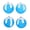 Blue Candy, variant on 4-Count Red Velvet-Feel Shatterproof Christmas Ornaments, 4.5", by Holiday Time
