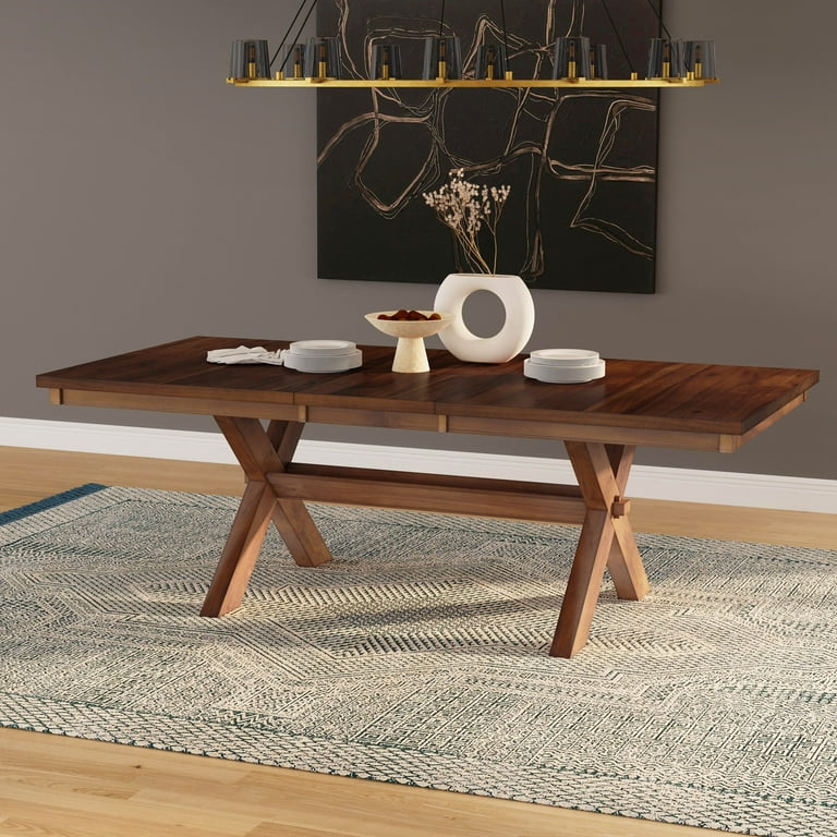 Powell Kraven Dining Table, Dark Hazelnut - Walmart.com