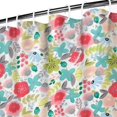thumbnail image 3 of Pioneer Flower Floral Print Pattern Shower Curtain 72"x72" ,Bathroom Decorative Shower Curtains Set with 12 Hooks,Modern Waterproof Washable Shower Curtain, 3 of 6