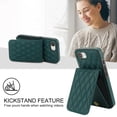 thumbnail image 3 of Crossbody Wallet Case Compatible for iPhone 16e, RFID Blocking Protective Purse Case Cover with Card Slots Holder Kickstand Shoulder Strap Lanyard Magnetic Closure 6.1 Inch, Green, 3 of 8