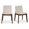 thumbnail image 1 of Moe's Home Collection Deco Dining Chair White PVC (Set of 2), 1 of 17