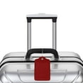 thumbnail image 5 of Disketp 2 Pcs Luggage Tag For Suitcase,Maroon Leather Baggage Tag With Stainless Steel Loop Privacy Cover For Women Men Girls, 5 of 5