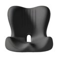 thumbnail image 1 of Cojín ergonómico para silla de oficina, ideal para viajes, oficina y asientos de coche. Negro, 1 of 9