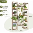thumbnail image 3 of Bamworld Plant Stand Indoor with Grow Lights for Indoor Plants, 62.2'' Tall Plant Shelf, 12 Tiers Sturdy Plant Rack for Plants Display, Living Room Garden Patio Decor, 3 of 6
