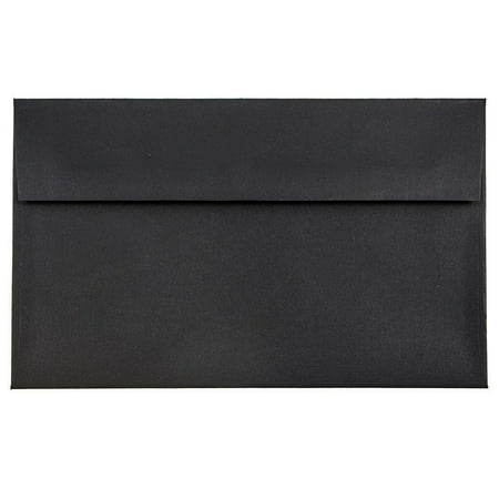 UPC: 0707152638692 | JAM A10 Envelopes  6 x 9.5  Black Linen  50/Pack