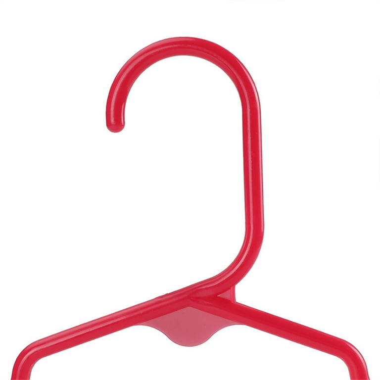 10pcs Kids Hangers Plastic Non Slip Standard Multiple Colors Nursery Coat Hanger, Size: 30, Red
