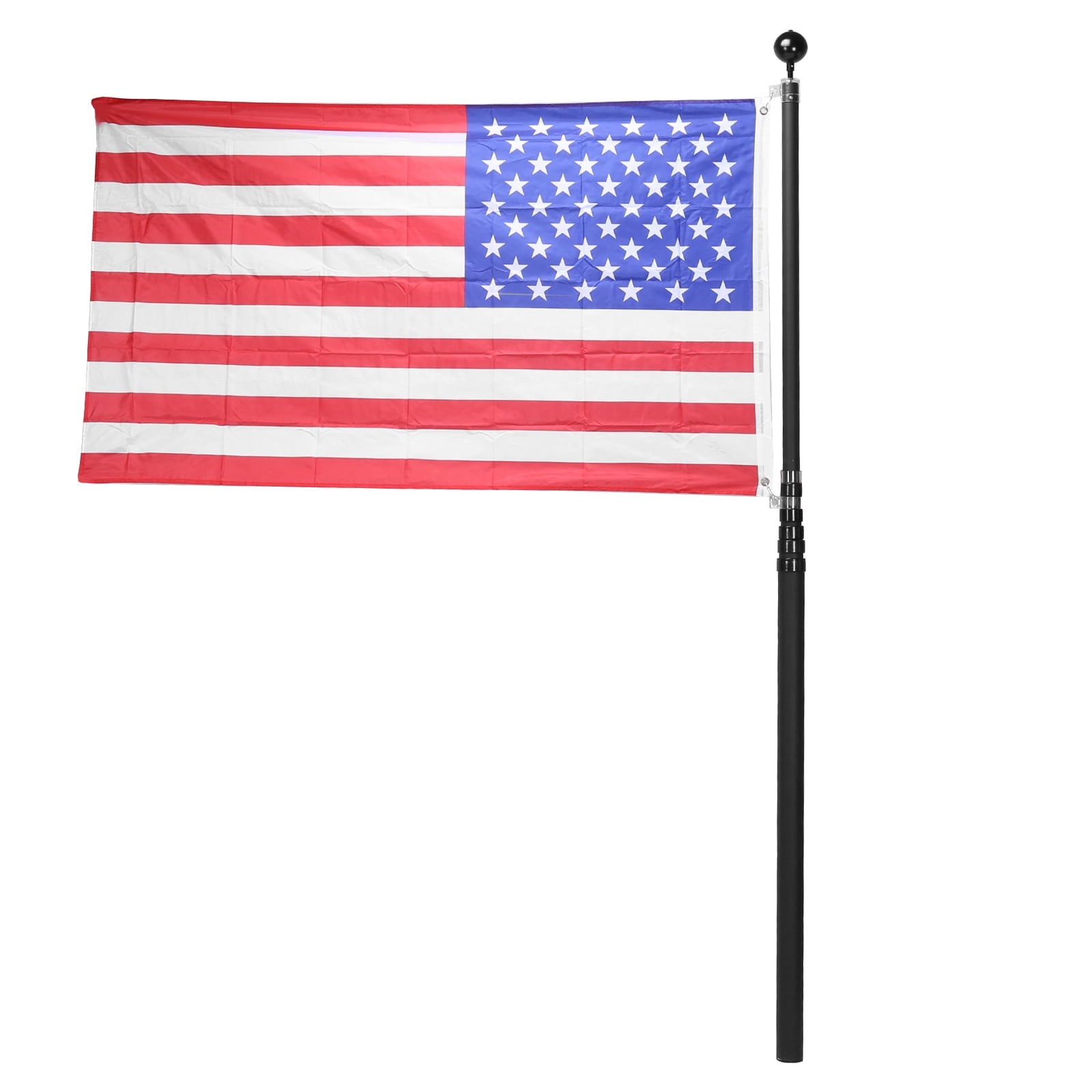 golytefs 20FT Heavy Duty Flag Pole Extra Thick 360 Rotating for Outside House (Stretch)