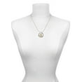 thumbnail image 3 of Delight Jewelry Goldtone Crystal Initial - G - Live Ring Charm Necklace, 18", 3 of 4